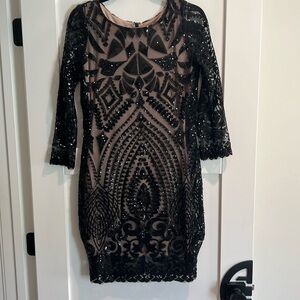 Gianni Bini size medium black sequins dress
